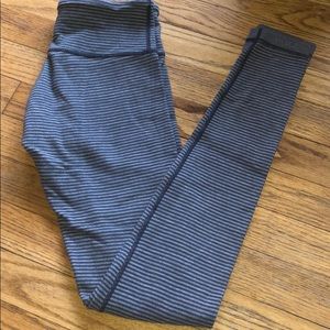 Grey and black striped lululemon pants